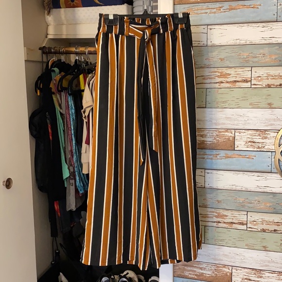 Angie Pants - Angie Striped Culottes NWOT
